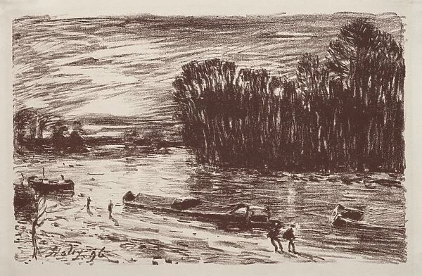 Bords du Loing, pres Saint-Mammes, 1896. Creator: Alfred Sisley (French, 1840-1899)