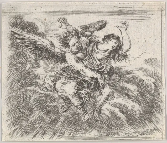 Framed Print : Boreas and Orithyia, from Game of Mythology (Jeu de la Mythologie), 1644 Framed Print : Boreas and Orithyia, from Game of Mythology (Jeu de la Mythologie), 1644
