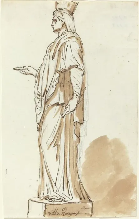 Framed Print : The Borghese Cybele, 1752 / 1756. Creator: Augustin Pajou