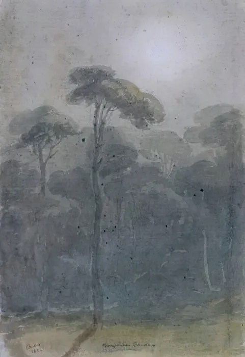 Framed Print : Borghese Gardens, 1825. Creator: James William Giles Framed Print : Borghese Gardens, 1825. Creator: James William Giles