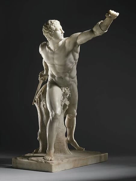 The Borghese Gladiator, 1751. Creator: Sigisbert-Martial Michel