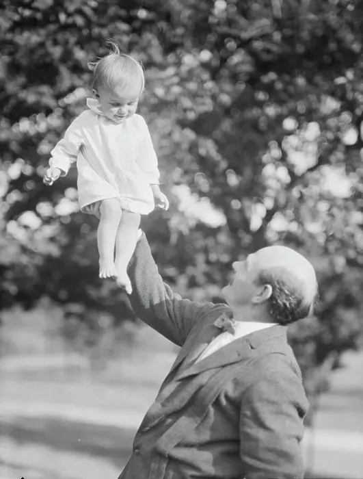 Framed Print : Borglum, Gutzon, Mr. and child, outdoors, 1917 Aug. 18. Creator: Arnold Genthe Framed Print : Borglum, Gutzon, Mr. and child, outdoors, 1917 Aug. 18. Creator: Arnold Genthe