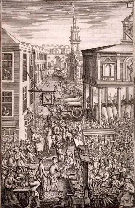 Framed Print : Borough High Street, Southwark, London, c1729. Artist: R Sheppard Framed Print : Borough High Street, Southwark, London, c1729. Artist: R Sheppard