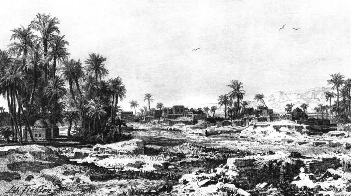Framed Print : Borough of Karnak, Egypt, 1881. Artist: G Heuer Framed Print : Borough of Karnak, Egypt, 1881. Artist: G Heuer