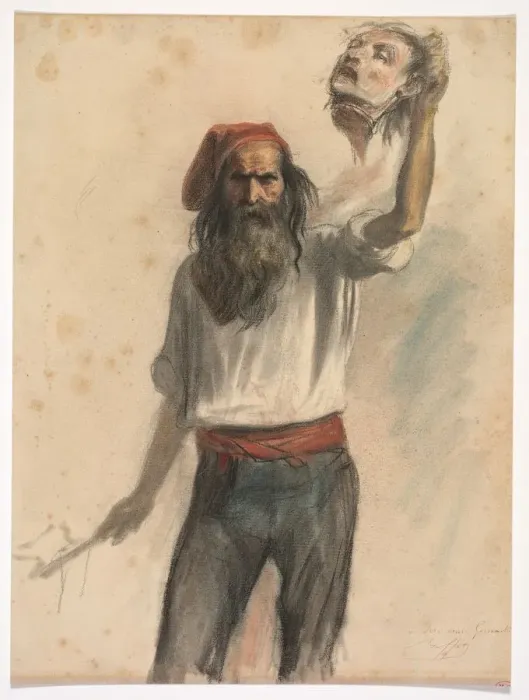 Framed Print : Un Borreau (An Executioner), c. 1848. Creator: Auguste Raffet (French, 1804-1860) Framed Print : Un Borreau (An Executioner), c. 1848. Creator: Auguste Raffet (French, 1804-1860)