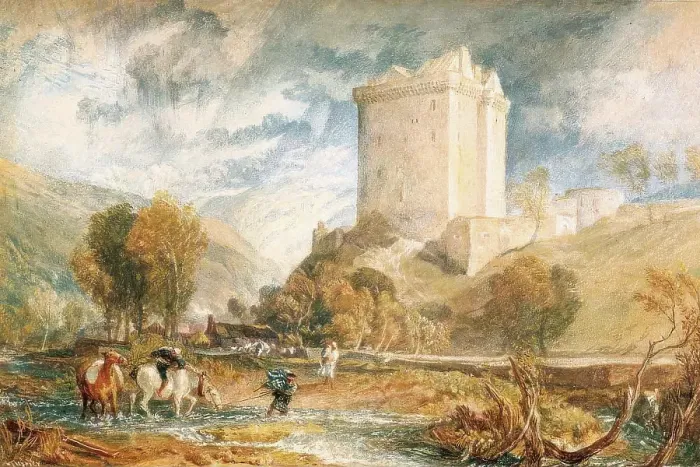 Framed Print : Borthwick Castle, 1818. Creator: JMW Turner Framed Print : Borthwick Castle, 1818. Creator: JMW Turner