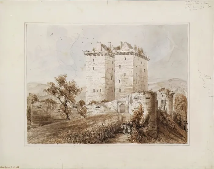 Framed Print : Borthwick Castle, 1848-1852. Creator: Robert William Billings Framed Print : Borthwick Castle, 1848-1852. Creator: Robert William Billings