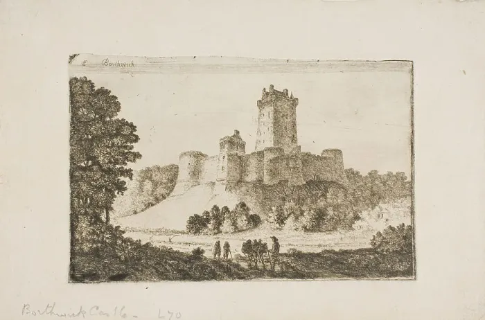 Framed Print : Borthwick Castle, n.d. Creator: John Clerk