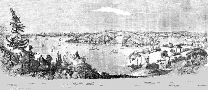 Framed Print : The Bosphorus; Bosporus of Thrace 1854, 1854. Creator: Unknown Framed Print : The Bosphorus; Bosporus of Thrace 1854, 1854. Creator: Unknown