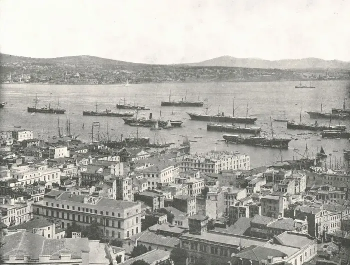 Framed Print : The Bosphorus looking towards Scutari, Constantinople, Ottoman Empire, 1895. Creator Framed Print : The Bosphorus looking towards Scutari, Constantinople, Ottoman Empire, 1895. Creator