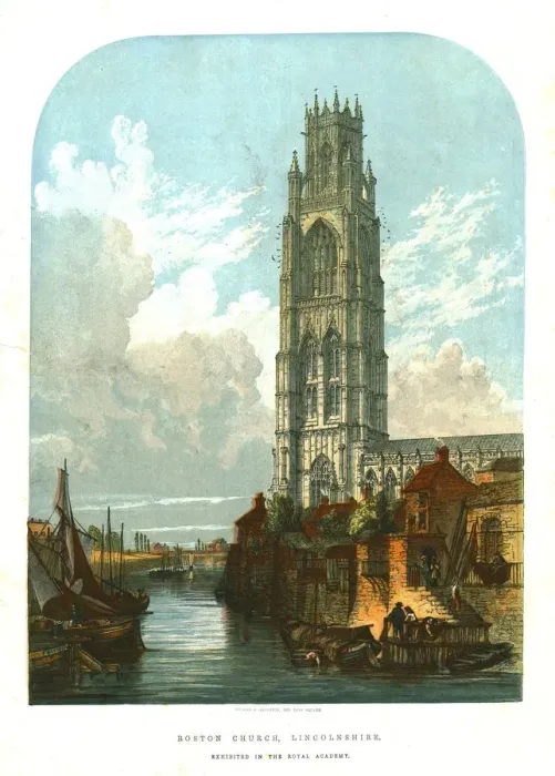 Framed Print : Boston Church, Lincolnshire, 1856. Creator: Unknown Framed Print : Boston Church, Lincolnshire, 1856. Creator: Unknown
