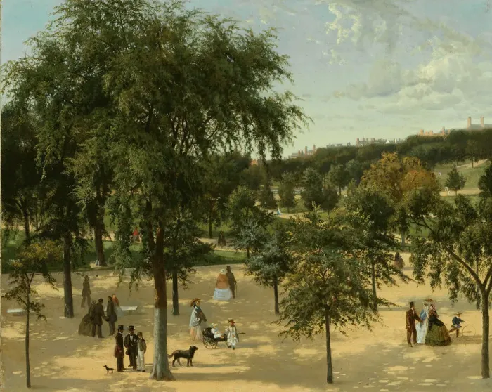 Framed Print : Boston Common, 1850 / 63. Creator: Unknown Framed Print : Boston Common, 1850 / 63. Creator: Unknown
