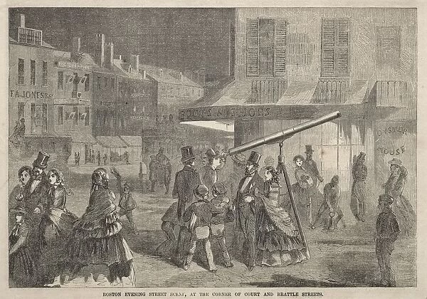 Boston Evening Street Scene, at Corner of Court and Brattle Streets, 1857. Creator