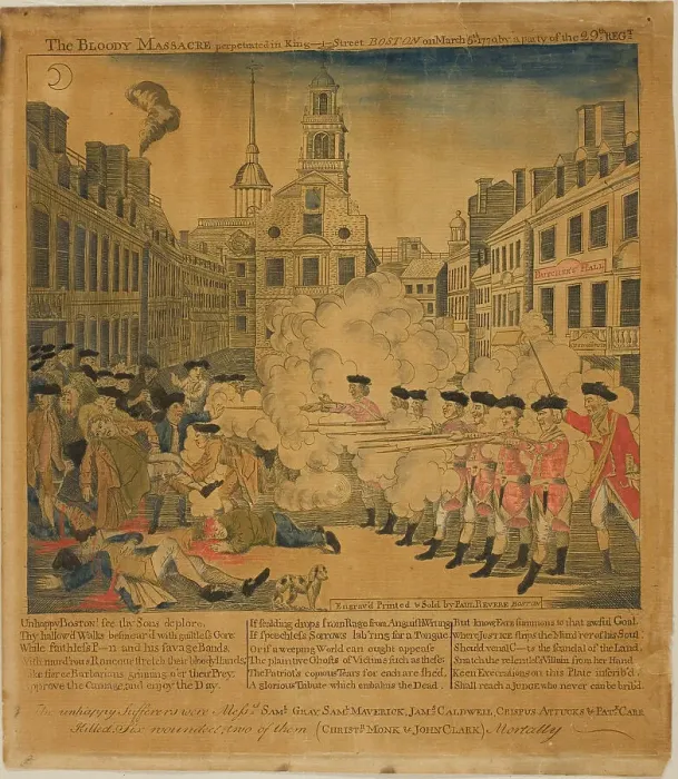 Framed Print : The Boston Massacre, 1770. Creator: Paul Revere Framed Print : The Boston Massacre, 1770. Creator: Paul Revere