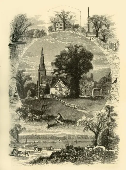 Framed Print : Boston Suburbs, 1874. Creator: John J. Harley Framed Print : Boston Suburbs, 1874. Creator: John J. Harley