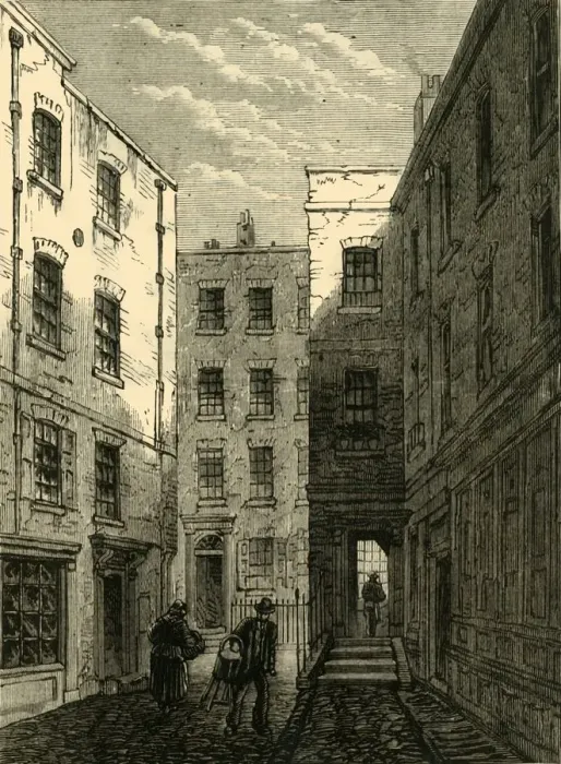 Framed Print : Boswell Court, (1881). Creator: Unknown Framed Print : Boswell Court, (1881). Creator: Unknown