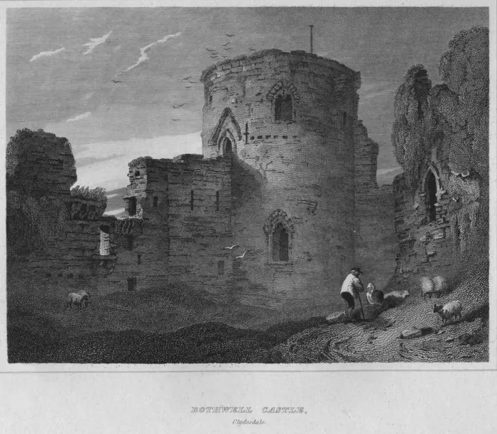 Framed Print : Bothwell Castle, Clydesdale, 1814. Artist: John Greig Framed Print : Bothwell Castle, Clydesdale, 1814. Artist: John Greig