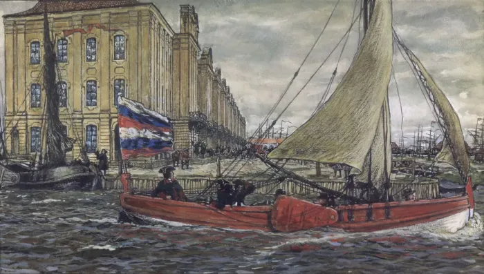 Framed Print : The Botik of Peter the Great, 1906. Artist: Lanceray (Lansere), Evgeny Evgenyevich (1875-1946) Framed Print : The Botik of Peter the Great, 1906. Artist: Lanceray (Lansere), Evgeny Evgenyevich (1875-1946)