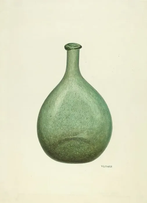 Framed Print : Bottle, 1935 / 1942. Creator: V. L. Vance Framed Print : Bottle, 1935 / 1942. Creator: V. L. Vance