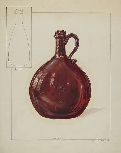 Bottle, c. 1936. Creator: Alfred Walbeck