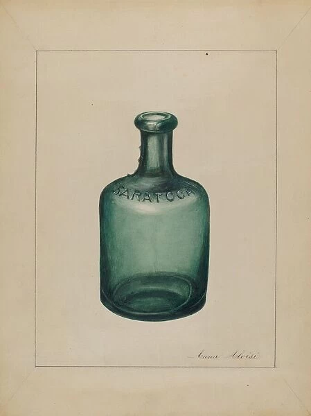 Bottle (For Spring Water), c. 1936. Creator: John Fisk