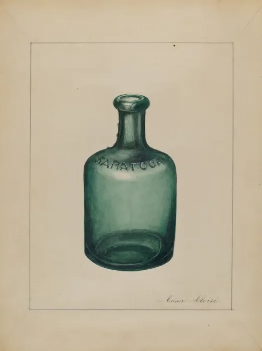 Framed Print : Bottle (For Spring Water), c. 1936. Creator: John Fisk Framed Print : Bottle (For Spring Water), c. 1936. Creator: John Fisk