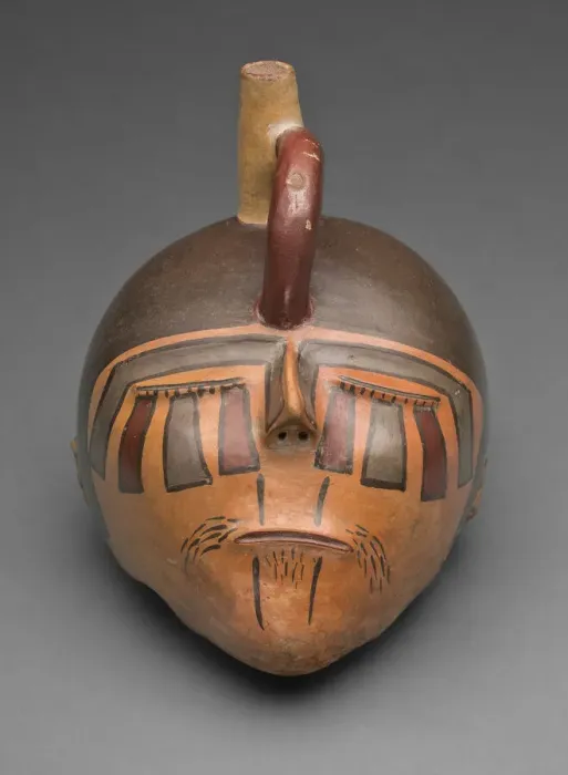 Framed Print : Bottle in the Form of a Severed Trophy Head, 180 B. C.  /  A. D. 500. Creator: Unknown