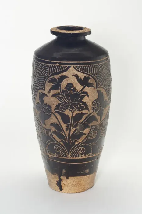Framed Print : Bottle Vase (Meiping) with Flowers, Xixia Kingdom (1038-1227), 12th / early 13th century Framed Print : Bottle Vase (Meiping) with Flowers, Xixia Kingdom (1038-1227), 12th / early 13th century