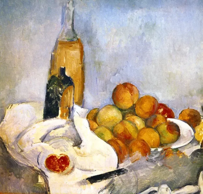 Framed Print : Bottles and Apples, c1870-1906. Artist: Paul Cezanne Framed Print : Bottles and Apples, c1870-1906. Artist: Paul Cezanne