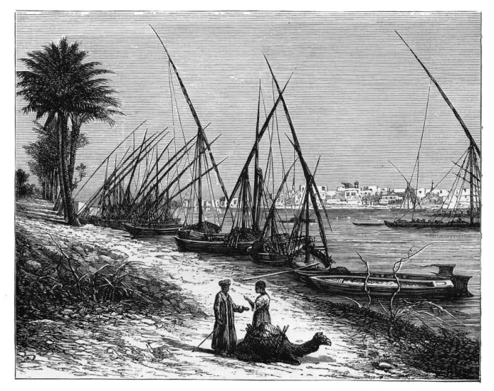 Framed Print : Boulak on the Nile River, Cairo, Egypt, c1890 Framed Print : Boulak on the Nile River, Cairo, Egypt, c1890