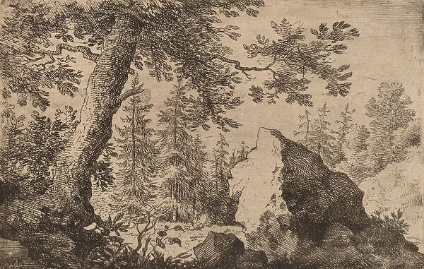 Boulder in the Woods, probably c. 1645  /  1656. Creator: Allart van Everdingen