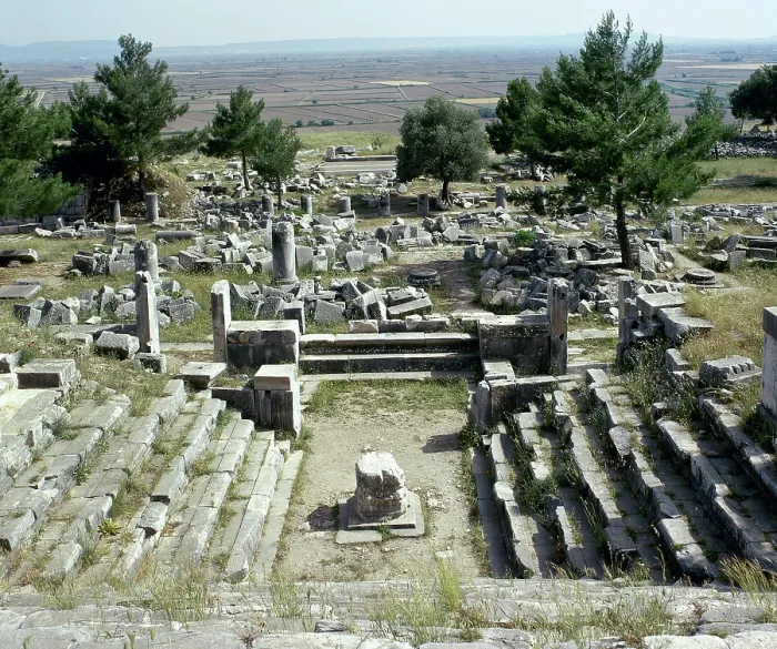 Framed Print : Bouleuterion (senate house), Priene, Agora, Ionia, Anatolia, Turkey, 2nd century (1999). Creator: Unknown Framed Print : Bouleuterion (senate house), Priene, Agora, Ionia, Anatolia, Turkey, 2nd century (1999). Creator: Unknown