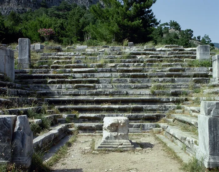 Framed Print : Bouleuterion (senate house), Priene, Agora, Ionia, Anatolia, Turkey, 2nd century (1999). Creator: Unknown Framed Print : Bouleuterion (senate house), Priene, Agora, Ionia, Anatolia, Turkey, 2nd century (1999). Creator: Unknown
