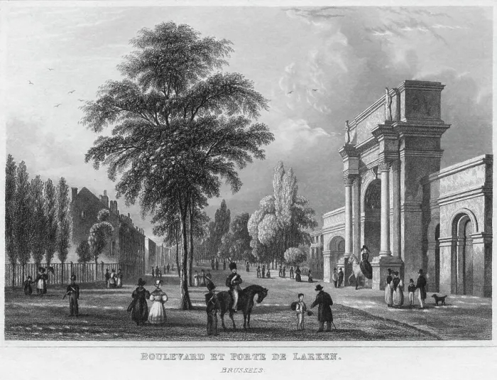Framed Print : Boulevard Et Porte De Laeken. Brussels, 1850. Artist: Archelaus Cruse Framed Print : Boulevard Et Porte De Laeken. Brussels, 1850. Artist: Archelaus Cruse