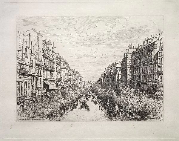 Boulevard Montmartre, 1884. Creator: Maxime Lalanne (French, 1827-1886)