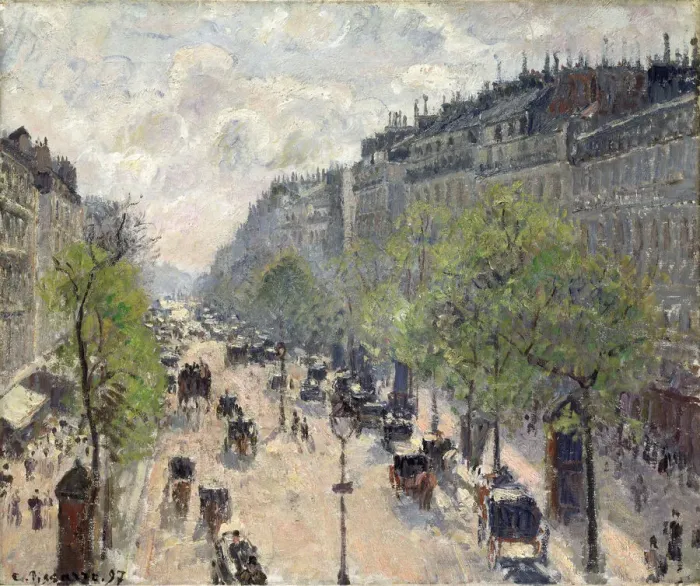 Framed Print : Boulevard Montmartre, Spring, 1897 Framed Print : Boulevard Montmartre, Spring, 1897
