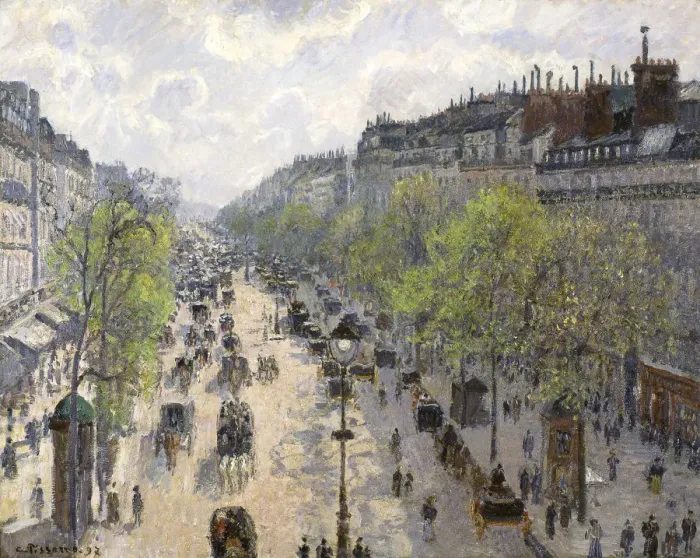 Framed Print : Boulevard Montmartre, Spring, 1897. Artist: Pissarro, Camille (1830-1903) Framed Print : Boulevard Montmartre, Spring, 1897. Artist: Pissarro, Camille (1830-1903)