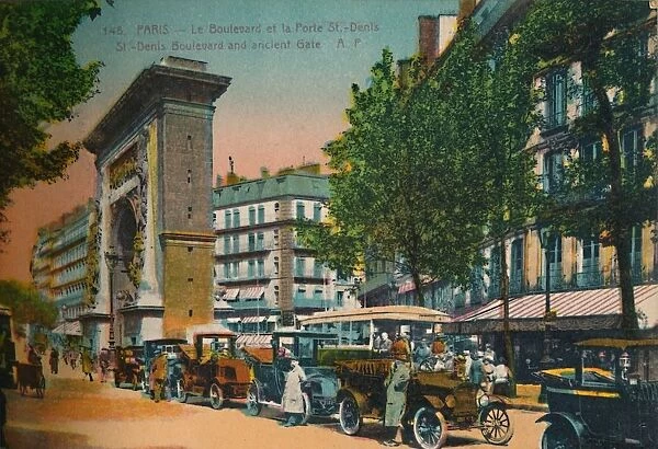 The Boulevard Saint-Denis and Porte Saint-Denis, Paris, c1920