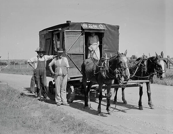 Bound for the wheat harvest, Southwestern Oklahoma, 1937. Creator: Dorothea Lange