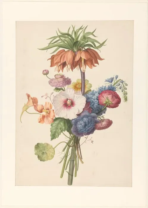 Framed Print : Bouquet, 1793-1842. Creator: Henriëtte Geertruida Knip Framed Print : Bouquet, 1793-1842. Creator: Henriëtte Geertruida Knip