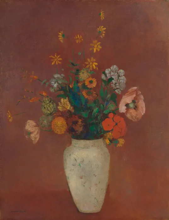 Framed Print : Bouquet in a Chinese Vase, ca. 1912-14. Creator: Odilon Redon Framed Print : Bouquet in a Chinese Vase, ca. 1912-14. Creator: Odilon Redon