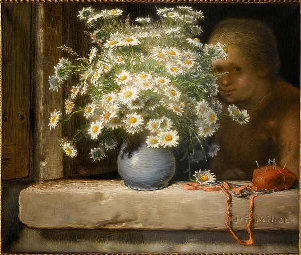 The Bouquet of Daisies (Le Bouquet de marguerites), c. 1871. Creator: Millet, Jean-François (1814-1875)