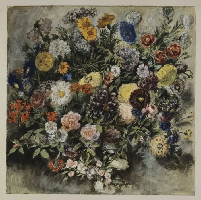Framed Print : Bouquet de fleurs, 1849 Framed Print : Bouquet de fleurs, 1849