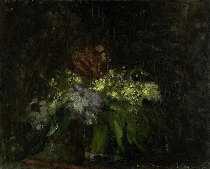Framed Print : Bouquet de fleurs au muguet, 1874. Creator: Jean-Baptiste Carpeaux Framed Print : Bouquet de fleurs au muguet, 1874. Creator: Jean-Baptiste Carpeaux