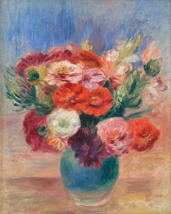 Framed Print : Bouquet of flowers in earthen pitcher, 1885. Creator: Renoir, Pierre Auguste (1841-1919) Framed Print : Bouquet of flowers in earthen pitcher, 1885. Creator: Renoir, Pierre Auguste (1841-1919)