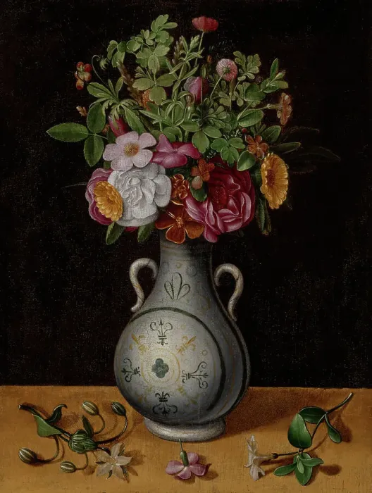 Framed Print : Bouquet of Flowers in a Two-Handled Vase, early 1560s. Creator: Ludger Tom Ring the Younger Framed Print : Bouquet of Flowers in a Two-Handled Vase, early 1560s. Creator: Ludger Tom Ring the Younger