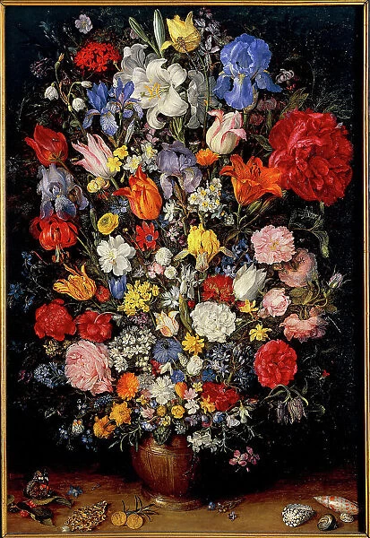 Bouquet with jewels, coins and shells, 1606. Creator: Brueghel, Jan, the Younger (1601-1678)