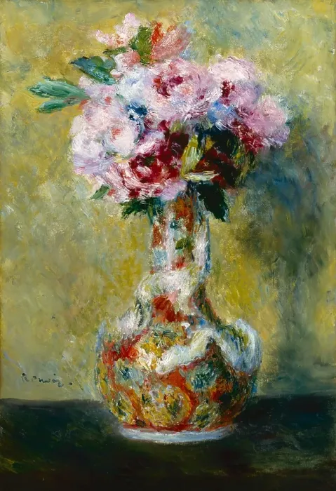 Framed Print : Bouquet in a Vase, 1878. Creator: Pierre-Auguste Renoir Framed Print : Bouquet in a Vase, 1878. Creator: Pierre-Auguste Renoir