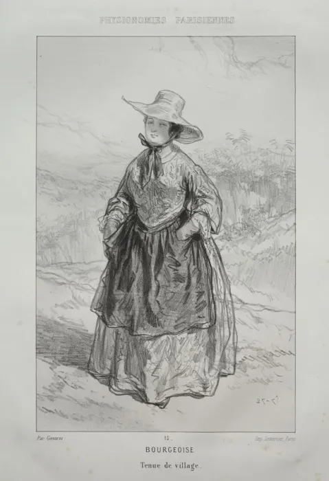 Framed Print : Bourgeoise. Creator: Paul Gavarni (French, 1804-1866) Framed Print : Bourgeoise. Creator: Paul Gavarni (French, 1804-1866)
