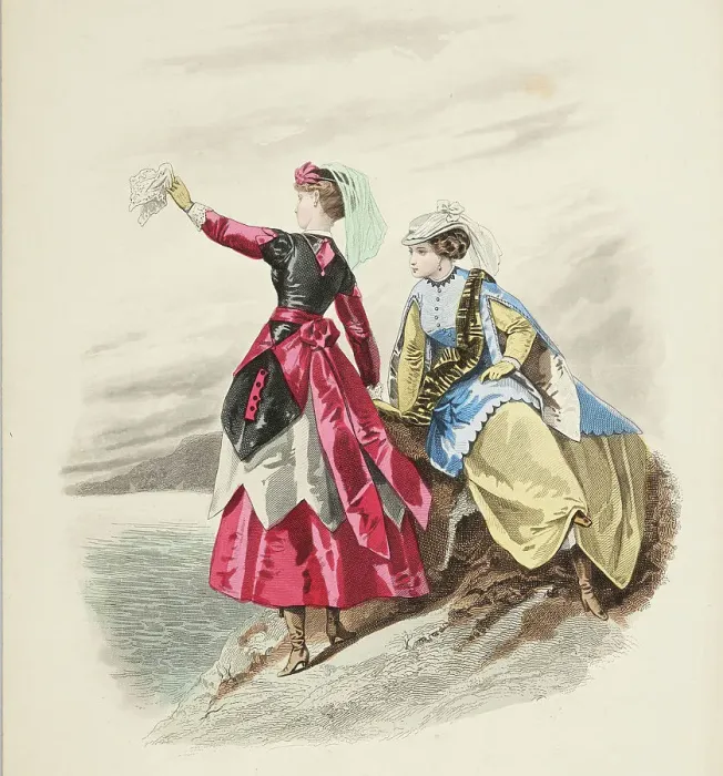 Framed Print : Bow-Bells, Paris Fashions, 1867. Creator: Unknown Framed Print : Bow-Bells, Paris Fashions, 1867. Creator: Unknown